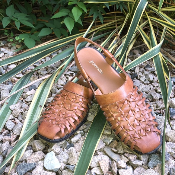 St. John's Bay Shoes - Brown Leather Sandals